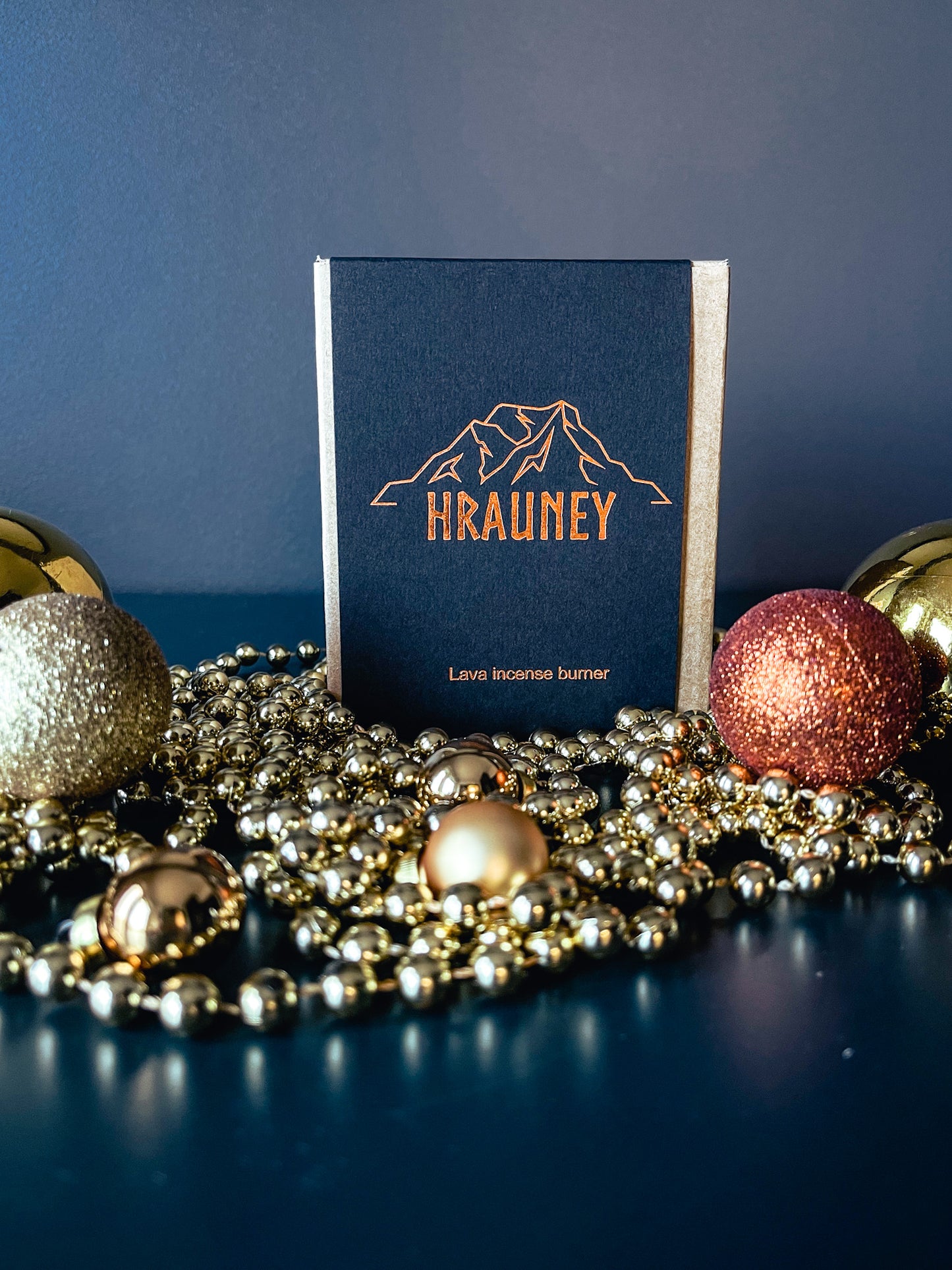 Christmas lava cube natural grey and copper - Hrauney