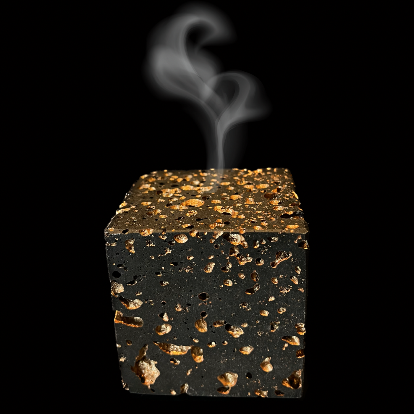 Christmas lava cube black and copper - Hrauney