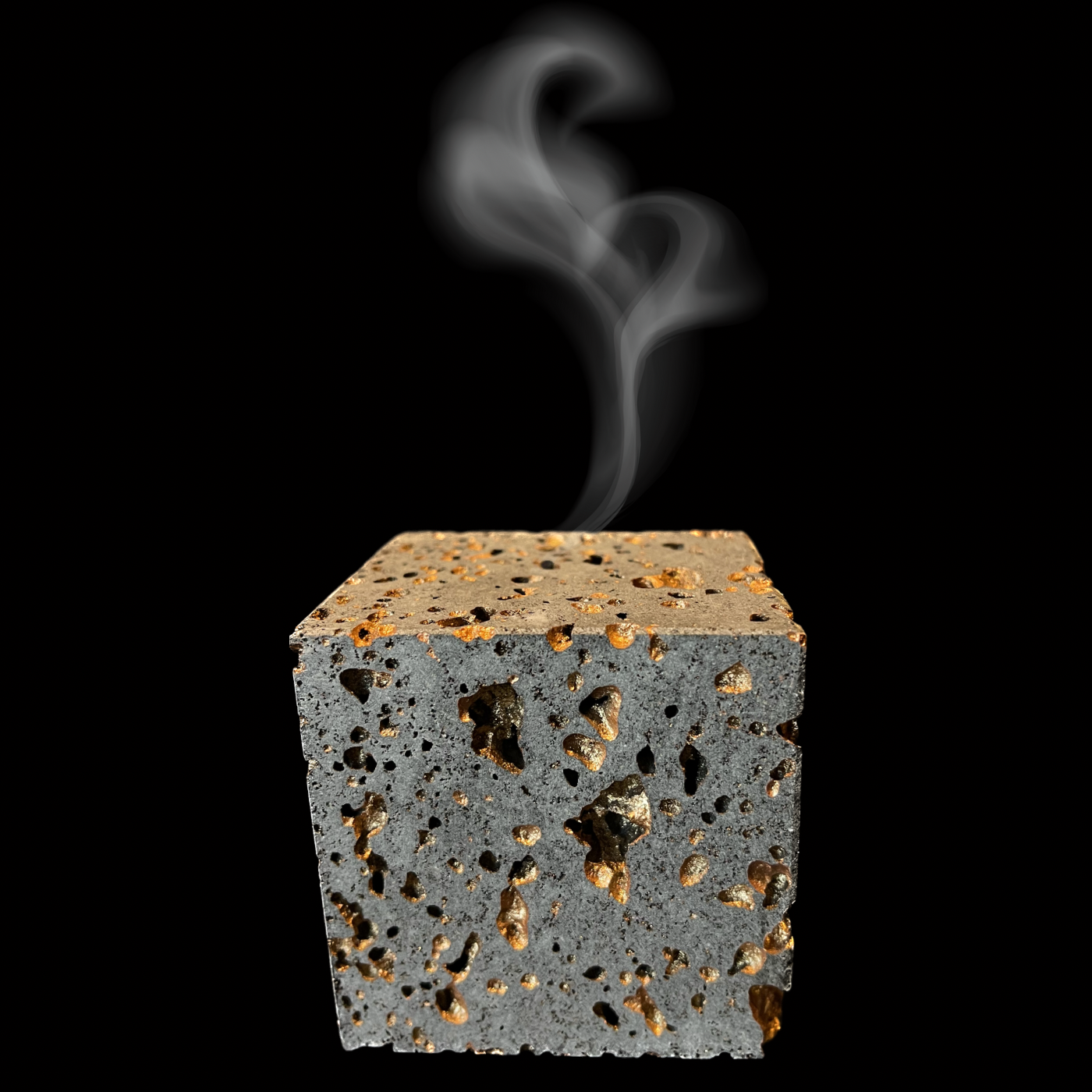 Christmas lava cube natural grey and copper - Hrauney